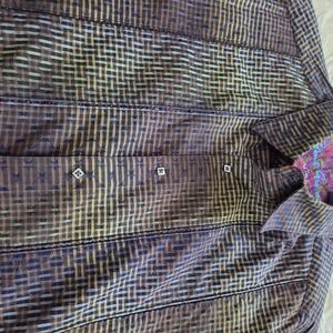 Robert Graham Brown and Yellow Casual Shirt with Elegant Design